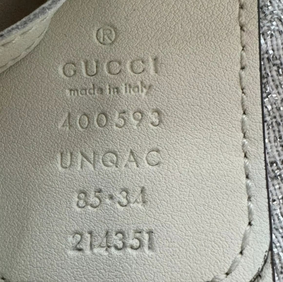 ⚘️Limited Edition- Gucci Marmot Interlocking GG Logo FRUIT Belt 85•34 W/COA - Picture 7 of 17